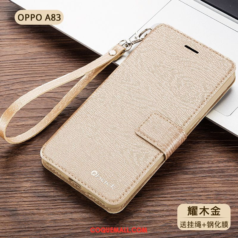 Étui Oppo A83 Incassable Protection Étui En Cuir, Coque Oppo A83 Bleu Marin Téléphone Portable