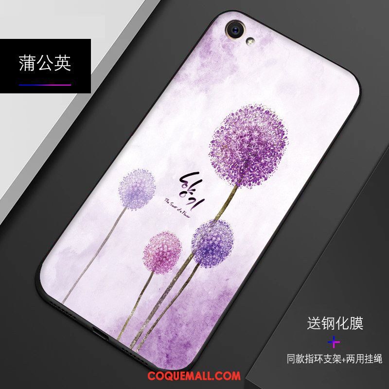 Étui Oppo A83 Incassable Silicone Fluide Doux, Coque Oppo A83 Téléphone Portable Violet