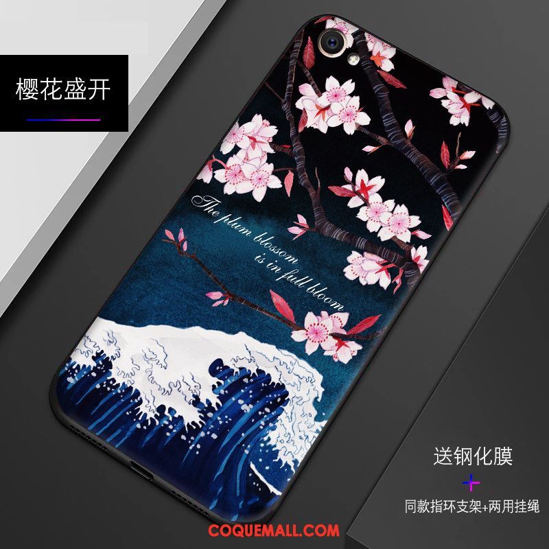 Étui Oppo A83 Incassable Silicone Fluide Doux, Coque Oppo A83 Téléphone Portable Violet