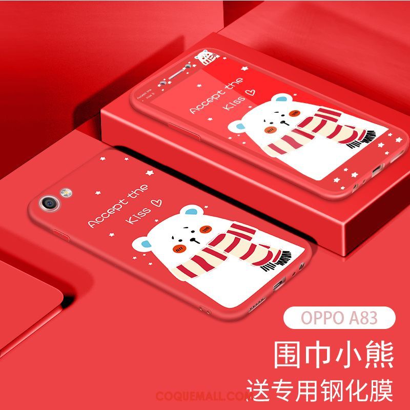 Étui Oppo A83 Membrane Rose Tempérer, Coque Oppo A83 Fluide Doux Tendance