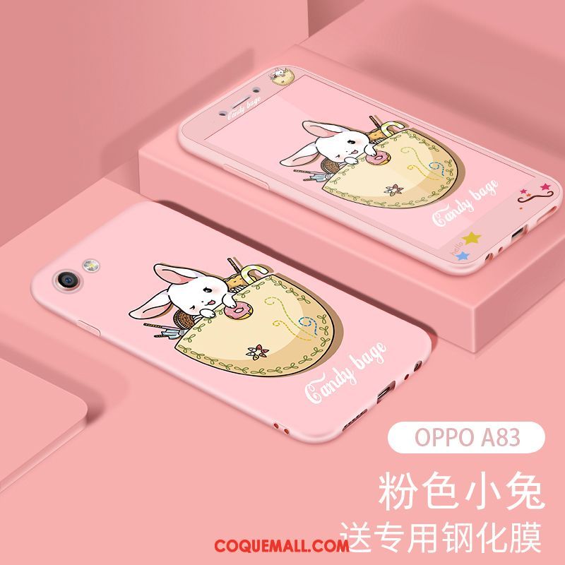 Étui Oppo A83 Membrane Rose Tempérer, Coque Oppo A83 Fluide Doux Tendance