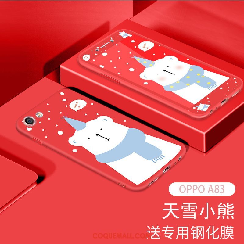 Étui Oppo A83 Membrane Rose Tempérer, Coque Oppo A83 Fluide Doux Tendance