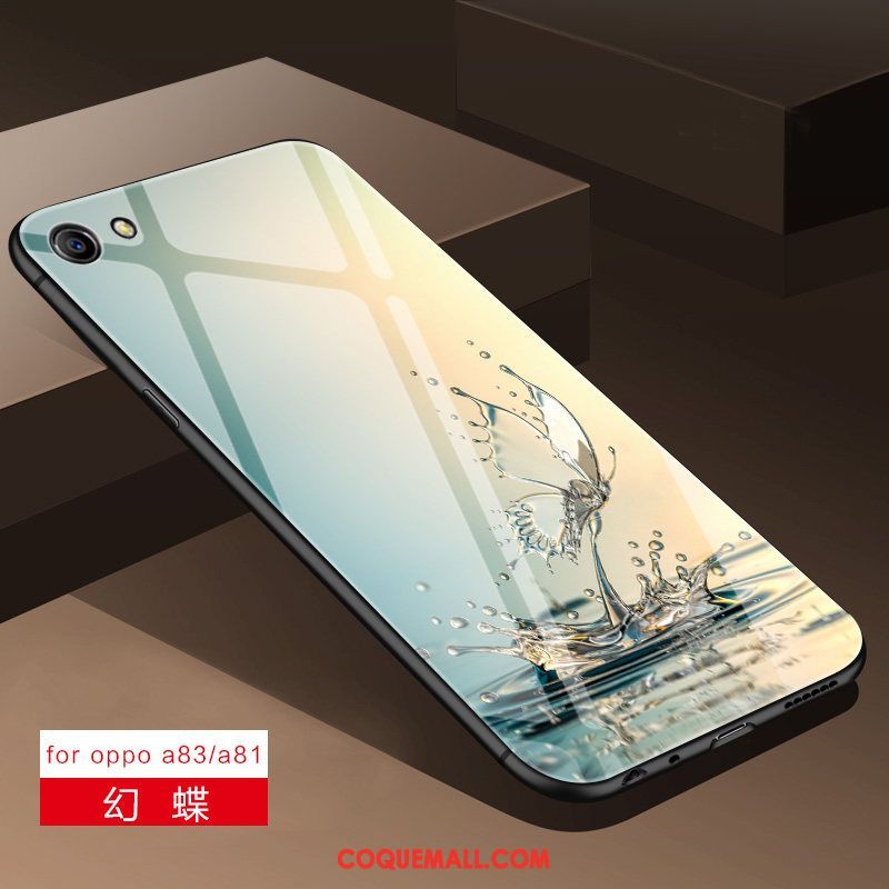 Étui Oppo A83 Miroir Incassable Téléphone Portable, Coque Oppo A83 Silicone Tout Compris