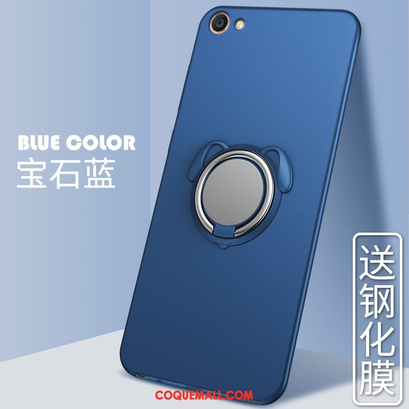 Étui Oppo A83 Net Rouge Support À Bord, Coque Oppo A83 Délavé En Daim Incassable