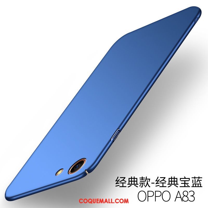 Étui Oppo A83 Nouveau Incassable Délavé En Daim, Coque Oppo A83 Difficile Téléphone Portable