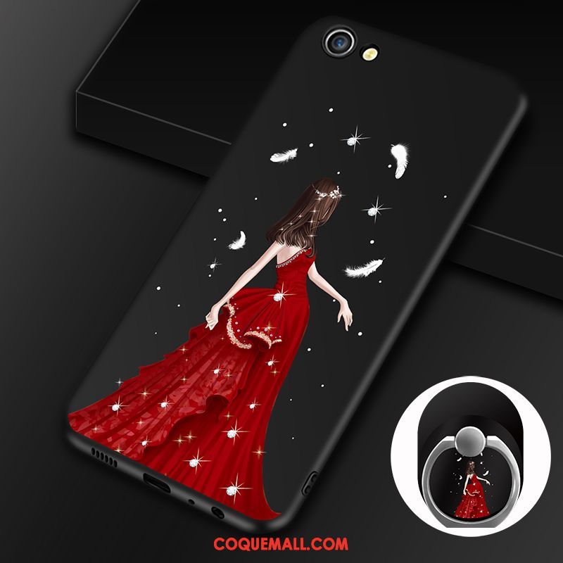 Étui Oppo A83 Ornements Suspendus Silicone Noir, Coque Oppo A83 Fluide Doux Protection