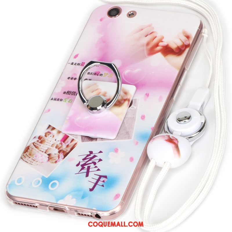 Étui Oppo A83 Protection Téléphone Portable Fluide Doux, Coque Oppo A83 Rose Silicone