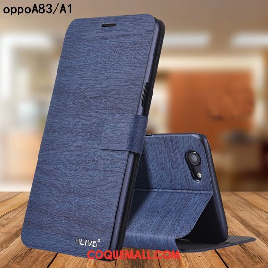 Étui Oppo A83 Protection Étui En Cuir Délavé En Daim, Coque Oppo A83 Personnalité Difficile Braun