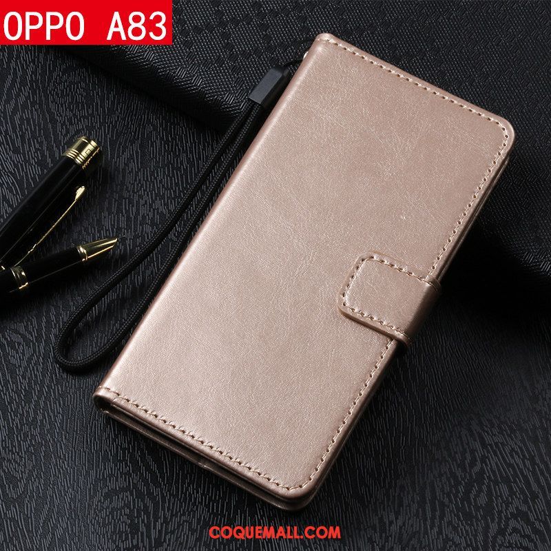 Étui Oppo A83 Protection Étui En Cuir Tout Compris, Coque Oppo A83 Incassable Rouge