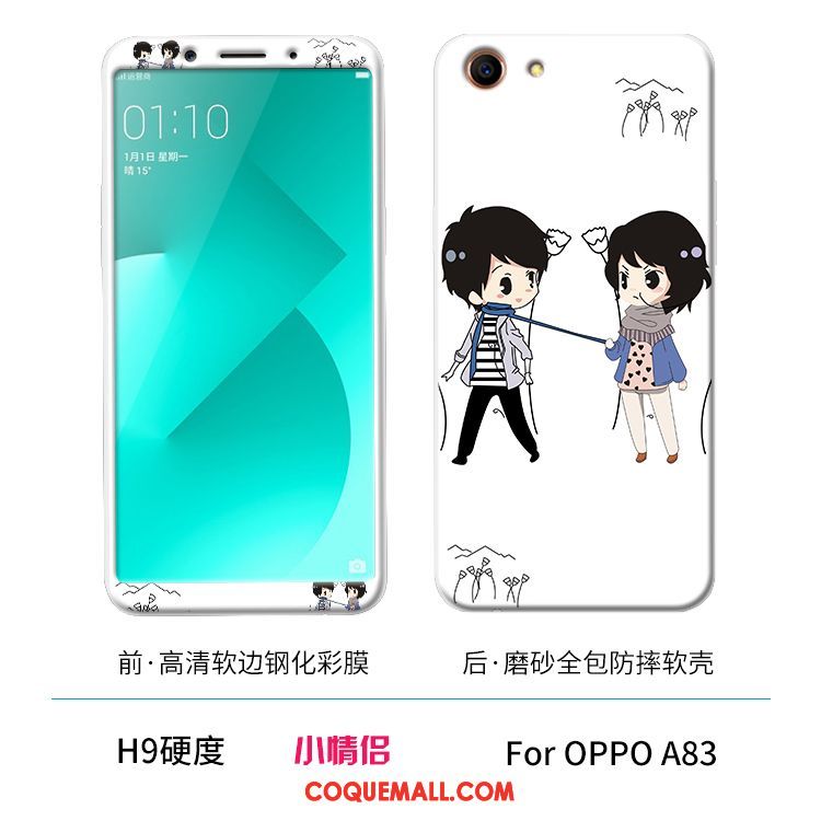 Étui Oppo A83 Tempérer Téléphone Portable Tout Compris, Coque Oppo A83 Silicone Fluide Doux