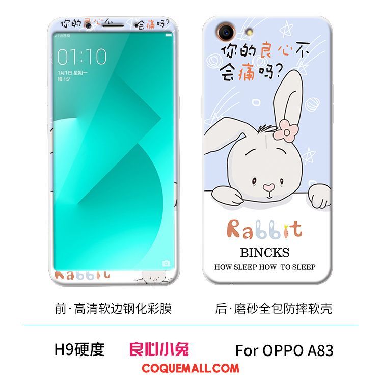 Étui Oppo A83 Tempérer Téléphone Portable Tout Compris, Coque Oppo A83 Silicone Fluide Doux