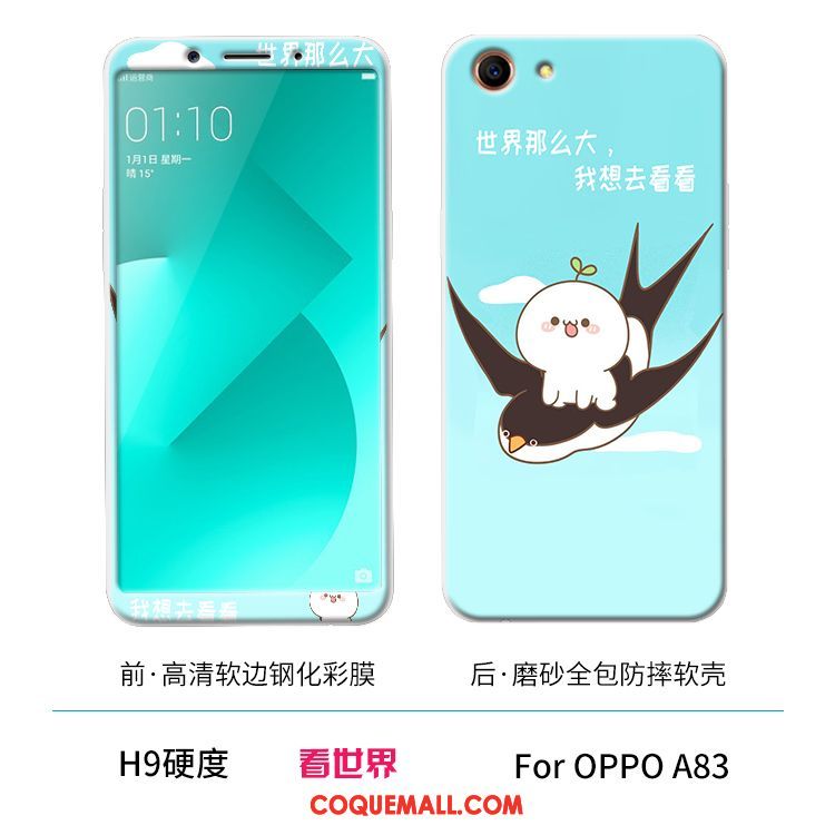 Étui Oppo A83 Tempérer Téléphone Portable Tout Compris, Coque Oppo A83 Silicone Fluide Doux