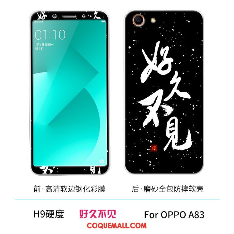 Étui Oppo A83 Tempérer Téléphone Portable Tout Compris, Coque Oppo A83 Silicone Fluide Doux