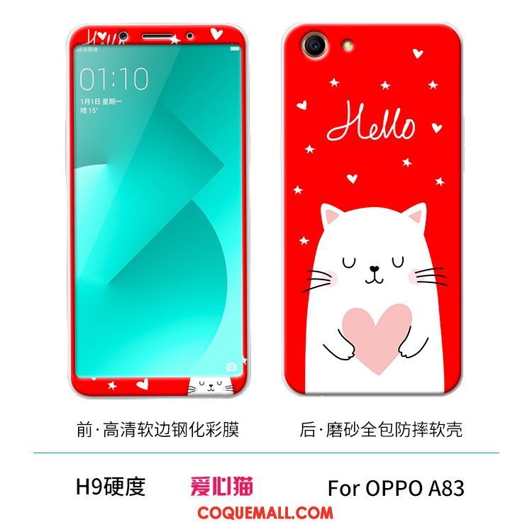 Étui Oppo A83 Tempérer Téléphone Portable Tout Compris, Coque Oppo A83 Silicone Fluide Doux