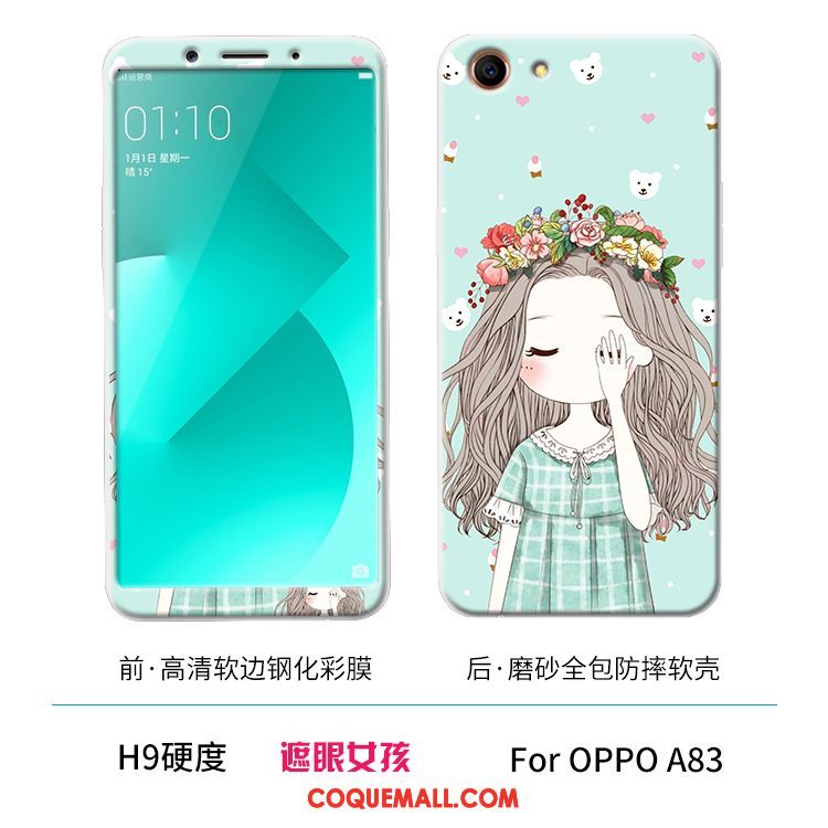 Étui Oppo A83 Tempérer Téléphone Portable Tout Compris, Coque Oppo A83 Silicone Fluide Doux