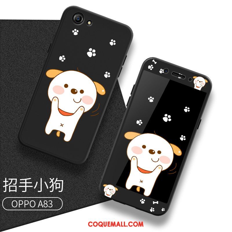 Étui Oppo A83 Tendance Incassable Créatif, Coque Oppo A83 Noir Dessin Animé