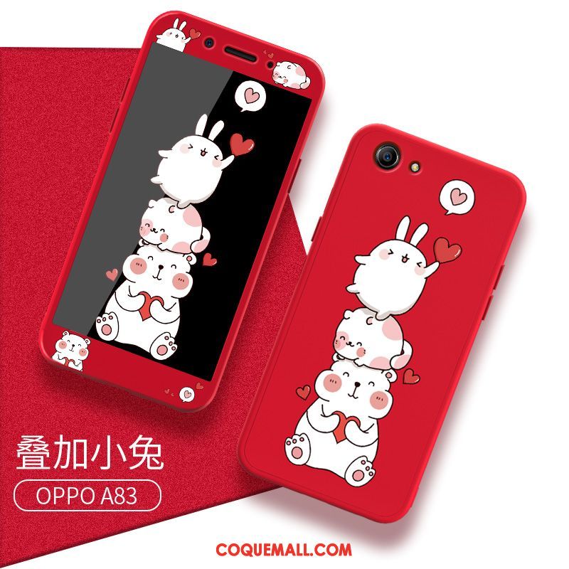 Étui Oppo A83 Tendance Incassable Créatif, Coque Oppo A83 Noir Dessin Animé