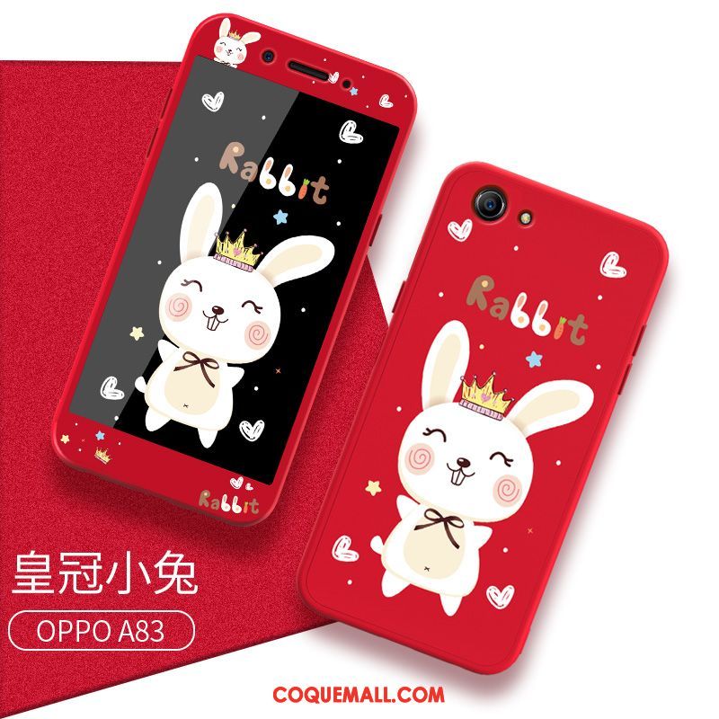 Étui Oppo A83 Tendance Incassable Créatif, Coque Oppo A83 Noir Dessin Animé