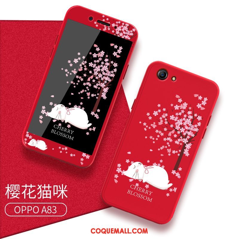 Étui Oppo A83 Tendance Incassable Créatif, Coque Oppo A83 Noir Dessin Animé