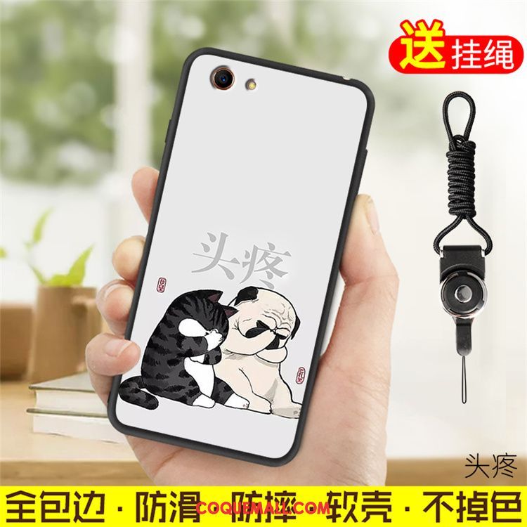 Étui Oppo A83 Téléphone Portable Fluide Doux Incassable, Coque Oppo A83 Silicone Cou Suspendu