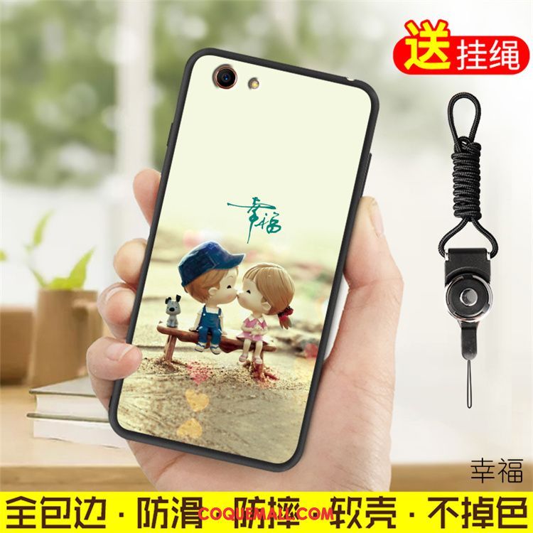 Étui Oppo A83 Téléphone Portable Fluide Doux Incassable, Coque Oppo A83 Silicone Cou Suspendu