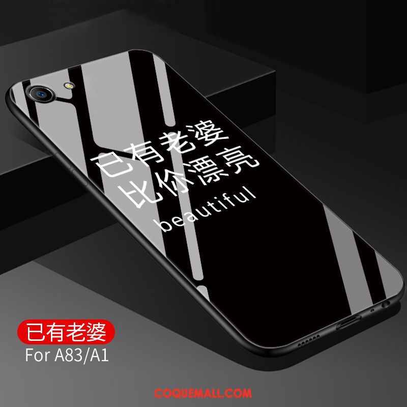 Étui Oppo A83 Téléphone Portable Incassable Noir, Coque Oppo A83 Protection Verre