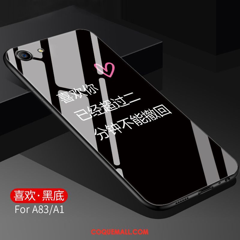 Étui Oppo A83 Téléphone Portable Incassable Noir, Coque Oppo A83 Protection Verre