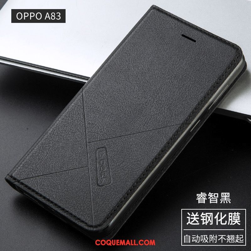 Étui Oppo A83 Téléphone Portable Or Étui En Cuir, Coque Oppo A83 Protection Tout Compris