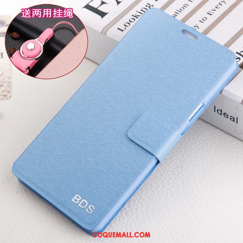 Étui Oppo A83 Téléphone Portable Protection Incassable, Coque Oppo A83 Bleu Étui En Cuir