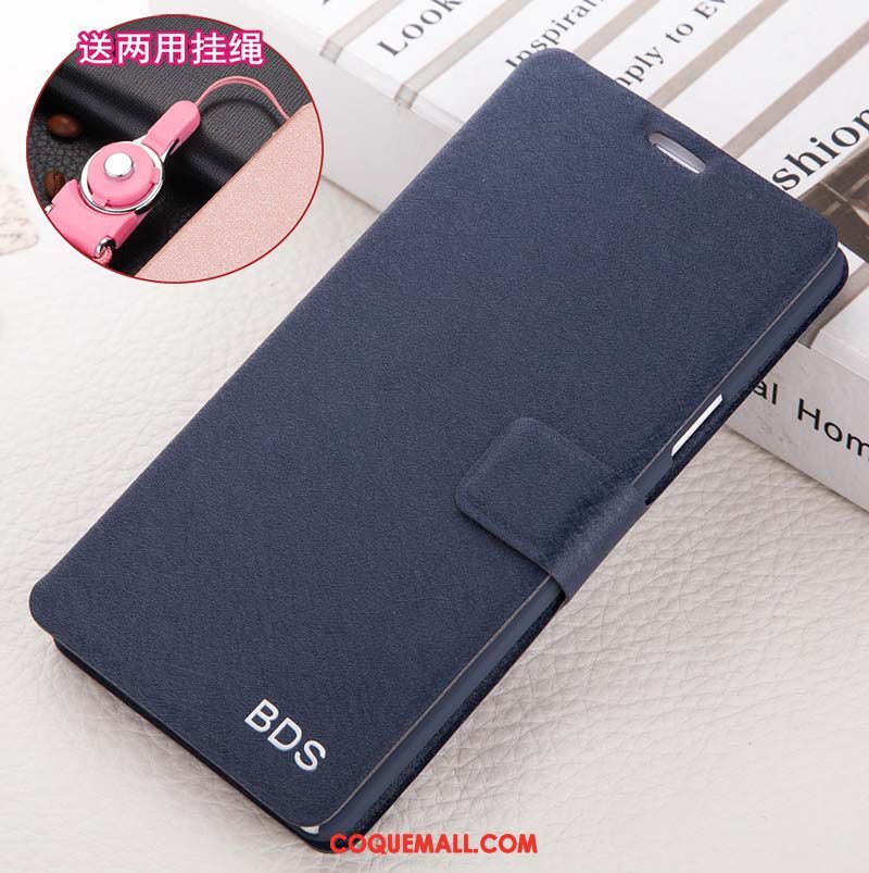 Étui Oppo A83 Téléphone Portable Protection Incassable, Coque Oppo A83 Bleu Étui En Cuir