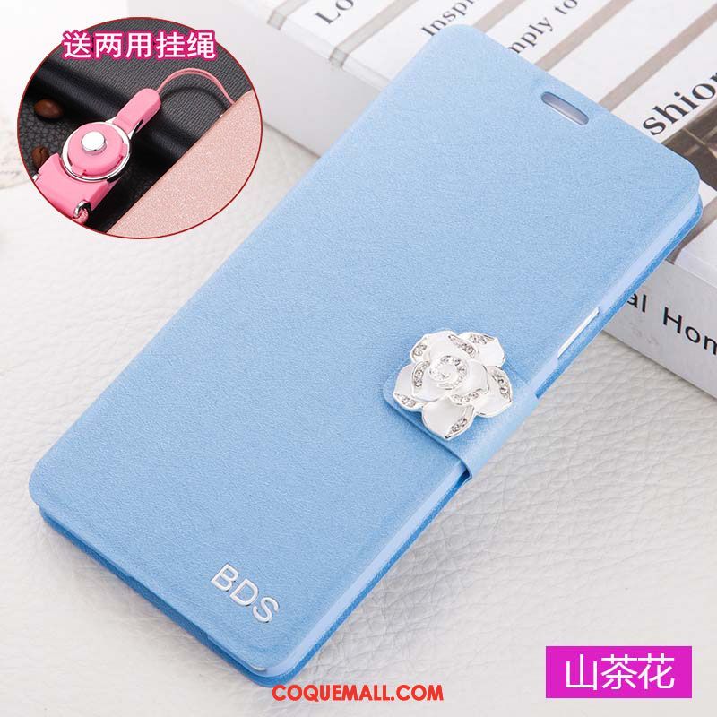 Étui Oppo A83 Téléphone Portable Protection Incassable, Coque Oppo A83 Bleu Étui En Cuir