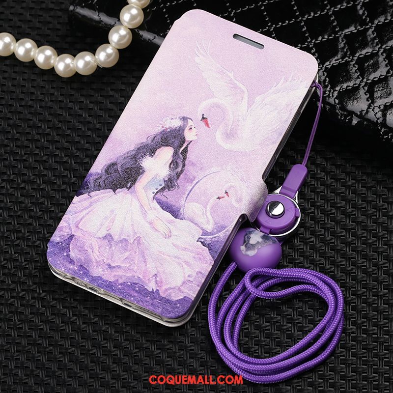 Étui Oppo A83 Étui En Cuir Fluide Doux Personnalité, Coque Oppo A83 Silicone Violet