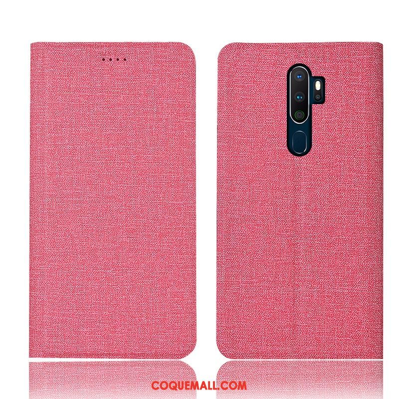 Étui Oppo A9 2020 En Cuir Tout Compris Jeunesse, Coque Oppo A9 2020 Incassable Rose