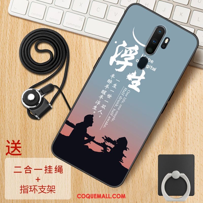 Étui Oppo A9 2020 Fluide Doux Business Téléphone Portable, Coque Oppo A9 2020 Tendance Protection