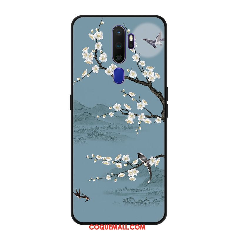 Étui Oppo A9 2020 Fluide Doux Incassable Net Rouge, Coque Oppo A9 2020 Noir Protection