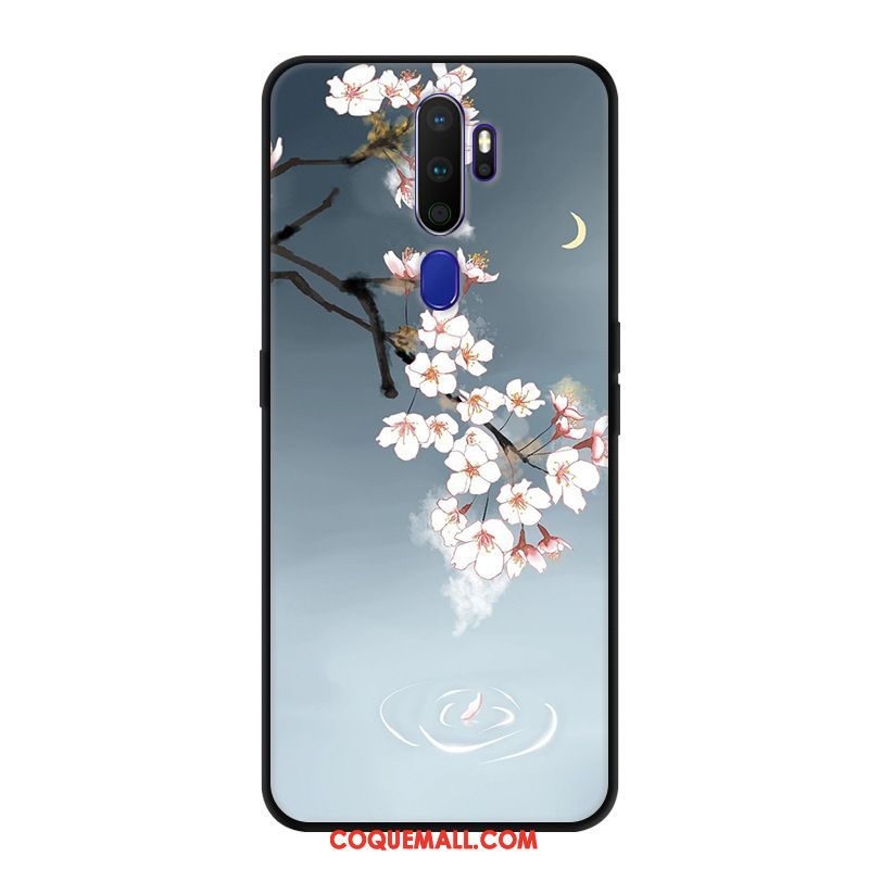 Étui Oppo A9 2020 Fluide Doux Incassable Net Rouge, Coque Oppo A9 2020 Noir Protection