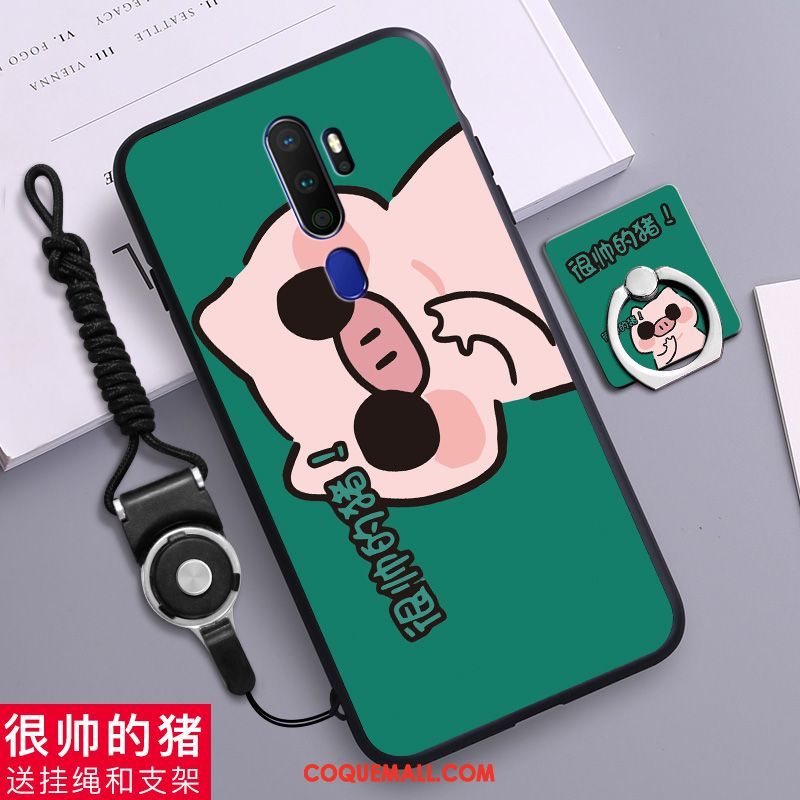 Étui Oppo A9 2020 Incassable Créatif Personnalité, Coque Oppo A9 2020 Délavé En Daim Téléphone Portable