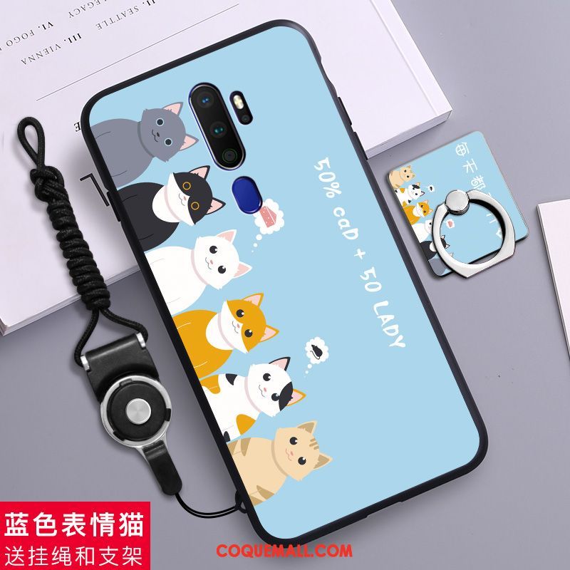 Étui Oppo A9 2020 Incassable Créatif Personnalité, Coque Oppo A9 2020 Délavé En Daim Téléphone Portable