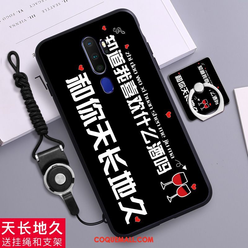 Étui Oppo A9 2020 Incassable Créatif Personnalité, Coque Oppo A9 2020 Délavé En Daim Téléphone Portable