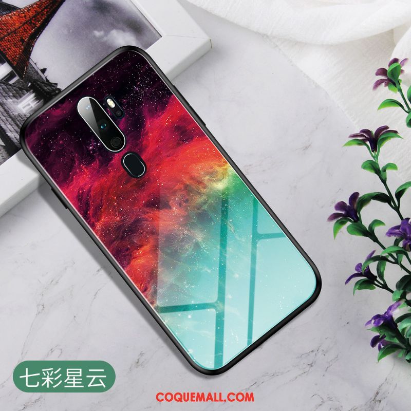 Étui Oppo A9 2020 Protection Coloré Étoile, Coque Oppo A9 2020 Border Verre