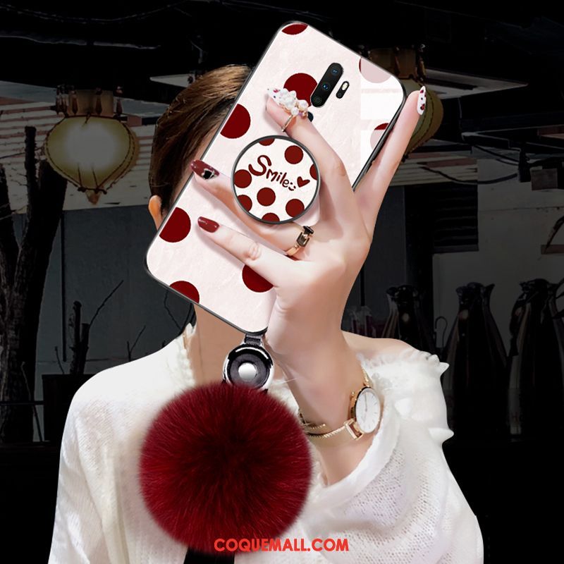 Étui Oppo A9 2020 Rouge Difficile Vintage, Coque Oppo A9 2020 Téléphone Portable Blanc