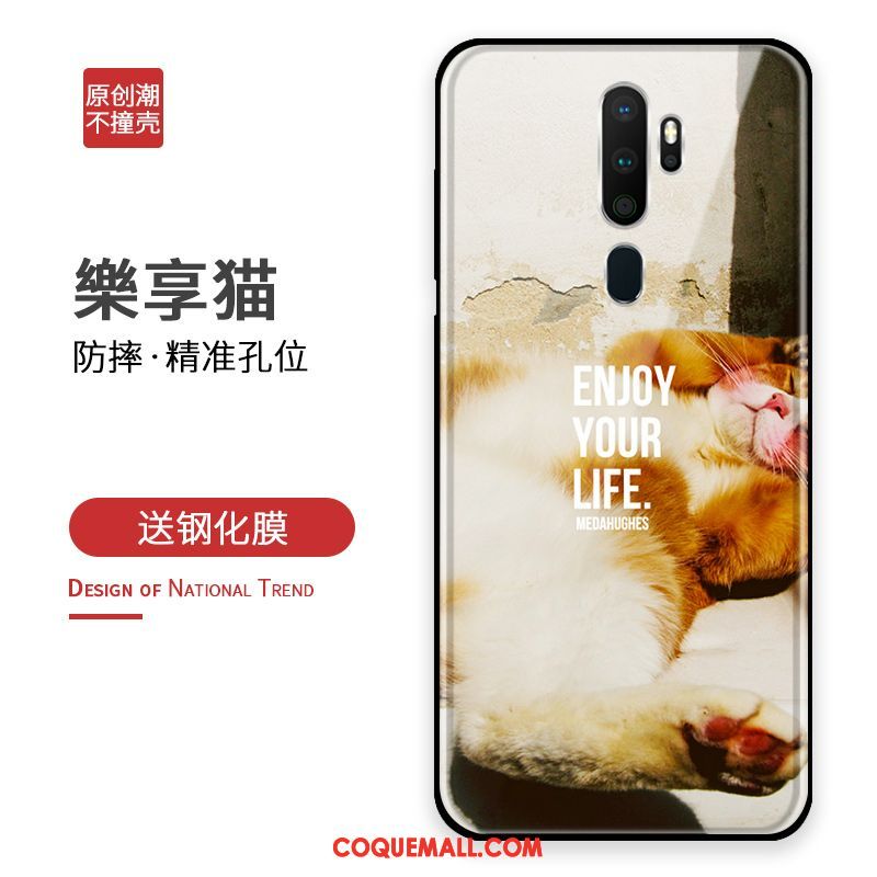 Étui Oppo A9 2020 Verre Protection Incassable, Coque Oppo A9 2020 Tout Compris Tempérer