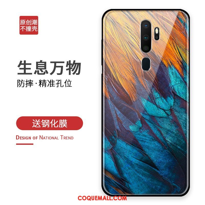 Étui Oppo A9 2020 Verre Protection Incassable, Coque Oppo A9 2020 Tout Compris Tempérer