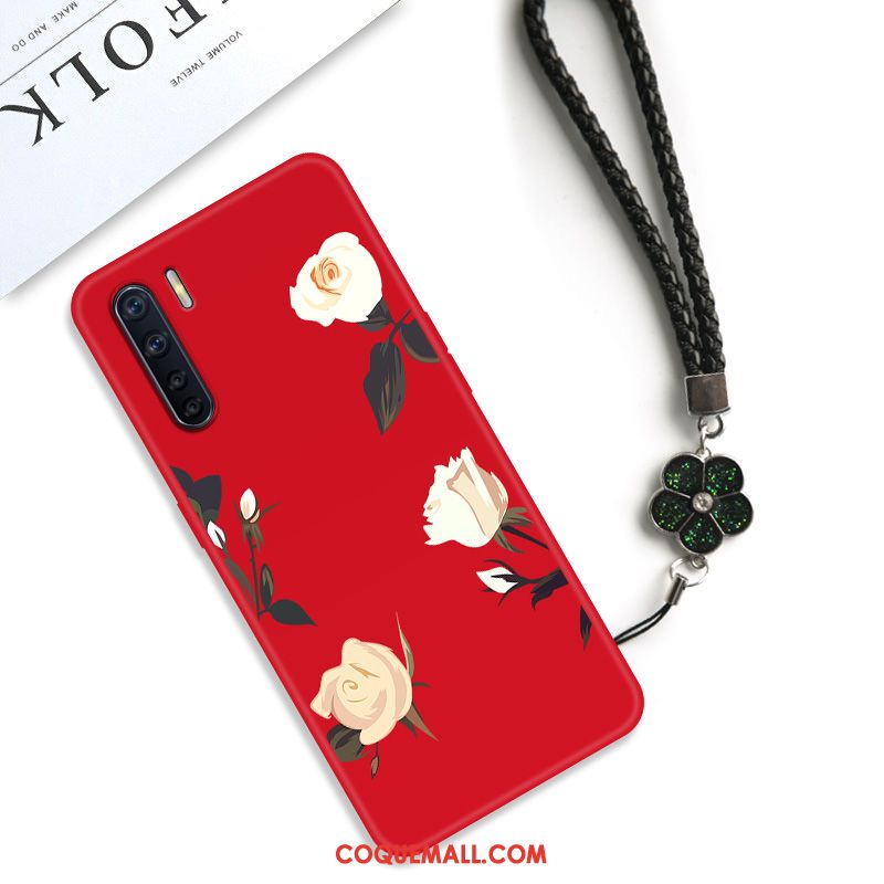 Étui Oppo A91 Amoureux Vintage Classic, Coque Oppo A91 Fluide Doux Rouge