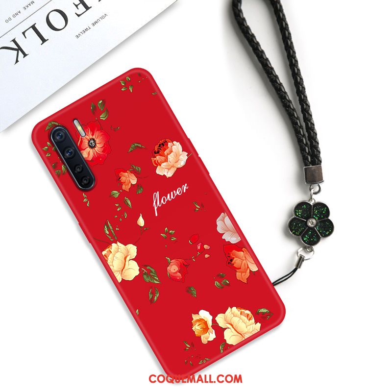 Étui Oppo A91 Amoureux Vintage Classic, Coque Oppo A91 Fluide Doux Rouge