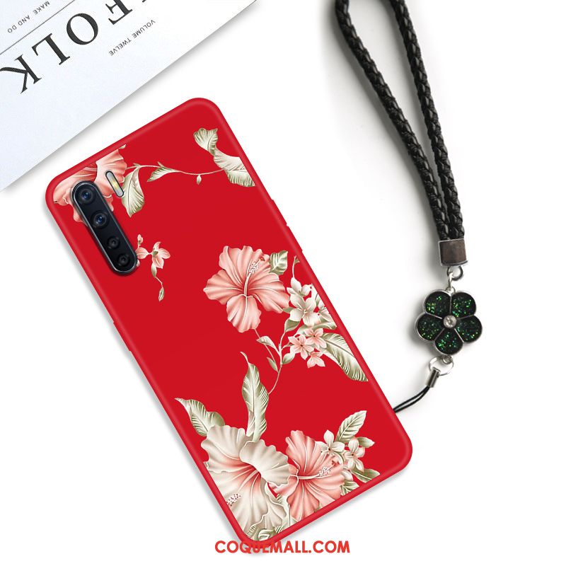 Étui Oppo A91 Amoureux Vintage Classic, Coque Oppo A91 Fluide Doux Rouge