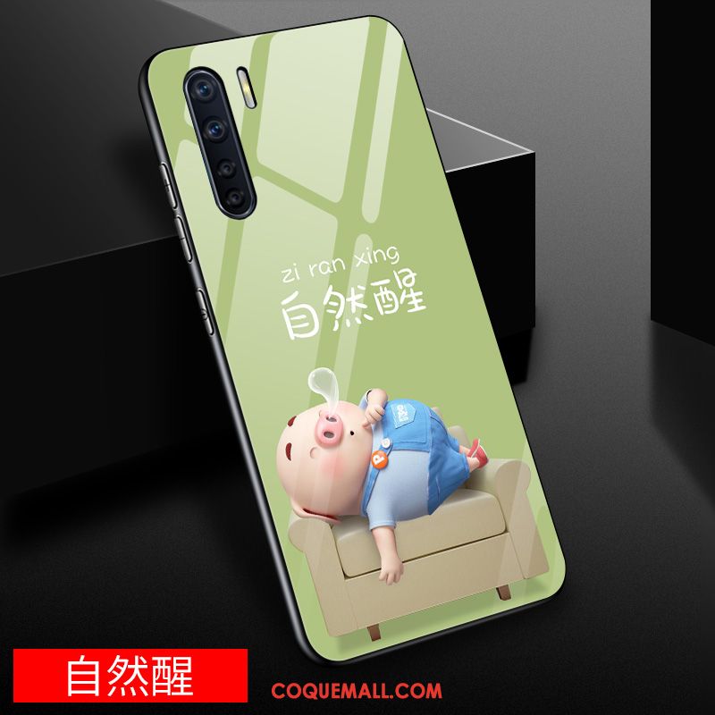 Étui Oppo A91 Dessin Animé Incassable Jaune, Coque Oppo A91 Tempérer Tout Compris