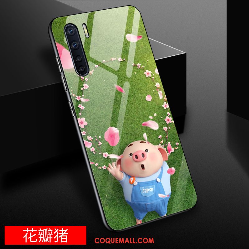 Étui Oppo A91 Dessin Animé Incassable Jaune, Coque Oppo A91 Tempérer Tout Compris