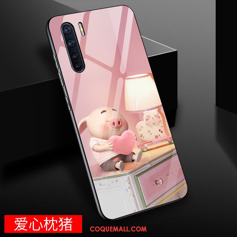 Étui Oppo A91 Dessin Animé Incassable Jaune, Coque Oppo A91 Tempérer Tout Compris