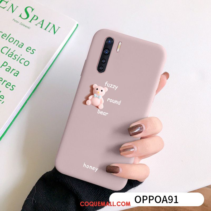 Étui Oppo A91 Dimensionnel Protection Tendance, Coque Oppo A91 Téléphone Portable Net Rouge